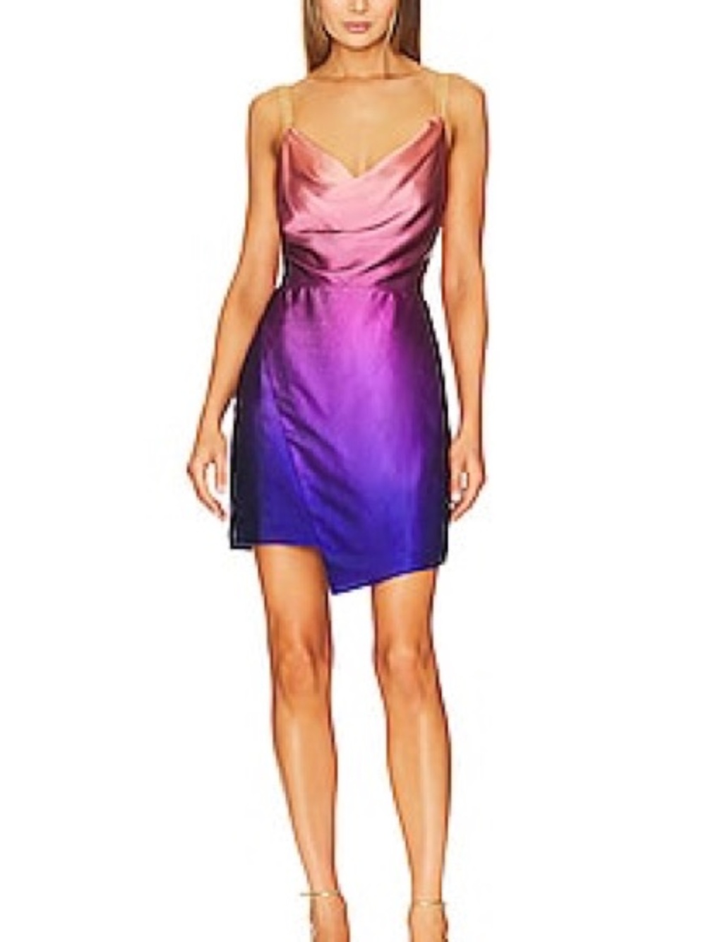 Elliatt Transference Ombre Satin Mini Dress - Small - BNWT